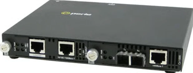 Perle SMI-1000-S2SC120 network media converter 1000 Mbit/s 1550 nm Single-mode Black