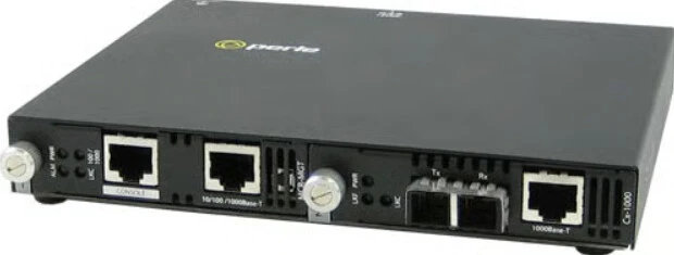Perle SMI-1000-S2SC70 network media converter 1000 Mbit/s 1550 nm Single-mode Black