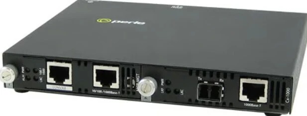 Perle SMI-1000-S2LC40 network media converter 1000 Mbit/s 1310 nm Single-mode Black