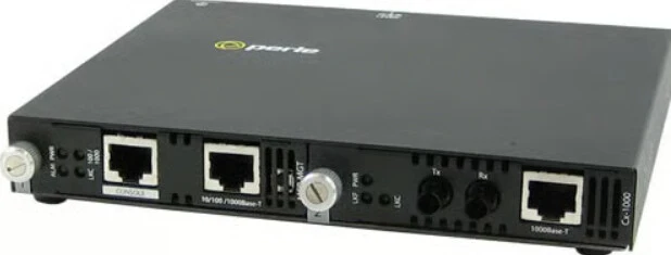 Perle SMI-1000-S2ST40 network media converter 1000 Mbit/s 1310 nm Single-mode Black