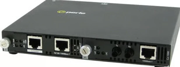 Perle SMI-1000-S2ST10 network media converter 1000 Mbit/s 1310 nm Multi-mode, Single-mode Black