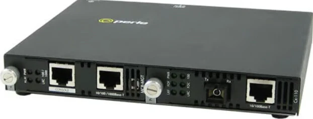 Perle SMI-110-M1SC2D network media converter 100 Mbit/s 1550 nm Multi-mode Black