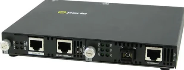 Perle SMI-110-S1SC40D network media converter 100 Mbit/s 1550 nm Single-mode Black