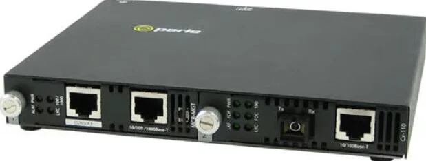 Perle SMI-110-S1SC40U network media converter 100 Mbit/s 1550 nm Single-mode Black