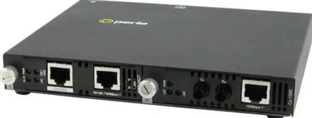 Perle SMI-1000-M2ST2 network media converter 1000 Mbit/s 1310 nm Multi-mode Black