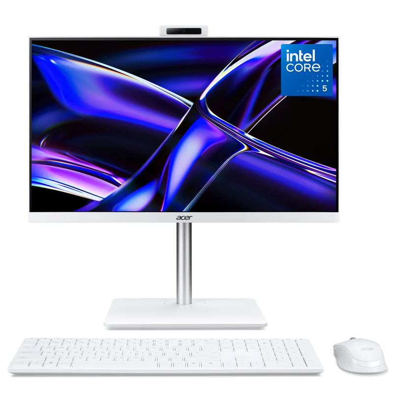 Acer Aspire C24-A - Intel Core 5 8GB 1TB SSD 23.8" Full HD Windows 11 Home White All-in-One Desktop