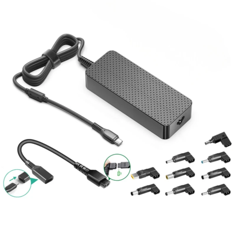 BTI 100W Universal AC Adapter USB-C with 15 tip options UK
