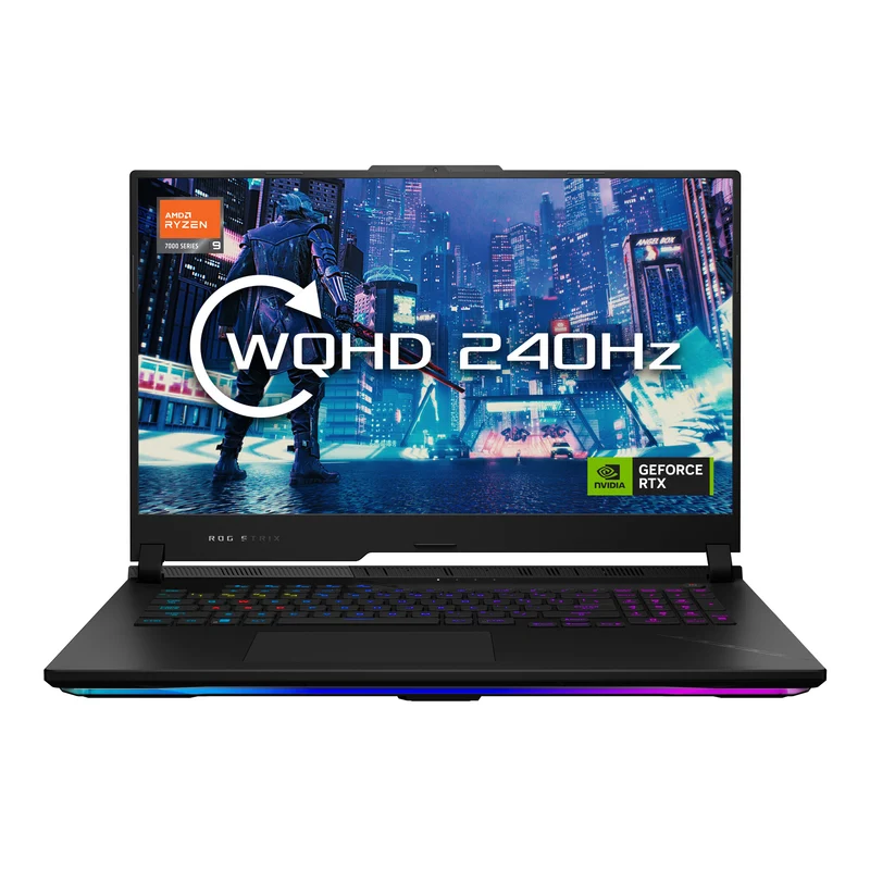 ASUS ROG Strix SCAR 17 G733PYV-LL046W AMD Ryzen™ 9 7945HX3D Laptop 43.9 cm (17.3") Wide Quad HD 32 GB DDR5-SDRAM 2 TB SSD NVIDIA GeForce RTX 4090 Wi-Fi 6E (802.11ax) Windows 11 Home Black