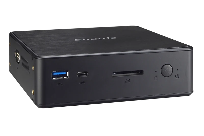 Shuttle Nano PC NC10U3 , Intel i3-8145U, 1x HDMI, 1x DP, 1x 2.5" bay, 1x M.2, 1x LAN, 1x COM, Wifi, 24/7 permanent operation, incl. VESA & Stand