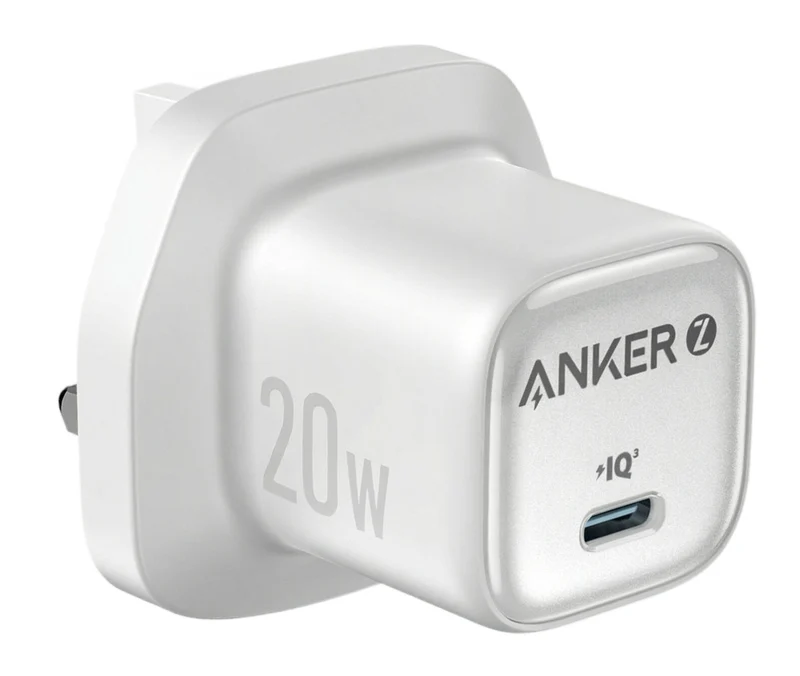 Anker USB-C Charger, 20W Fast Charging, White