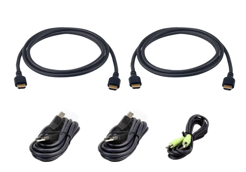 ATEN 1.8M USB Ultra High Speed HDMI Dual Display Secure KVM Cable Kit