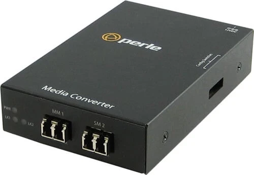 Perle S-100MM-S2LC80 network media converter 100 Mbit/s 1550 nm Multi-mode, Single-mode Black