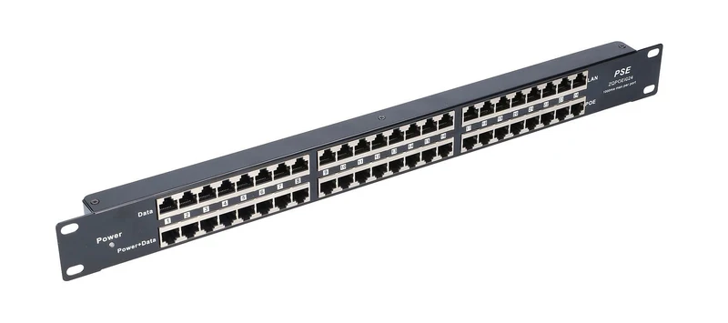 Extralink 24 ports | Injecteur PoE | 24x 100Mb/s RJ45, Boîtier Rack