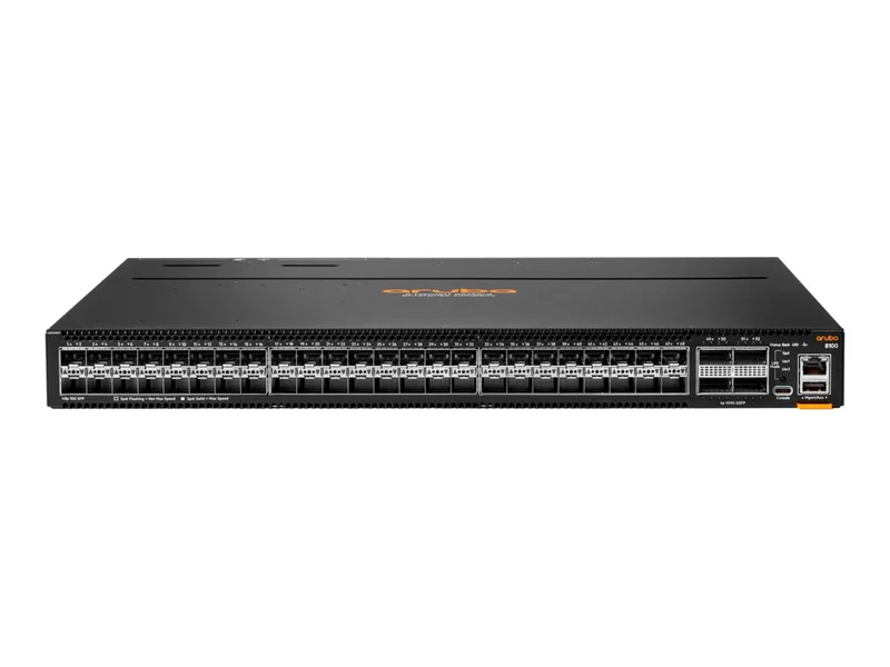 HPE Aruba Networking CX 8100 48x10G SFP+ 4x40/100G QSFP28 FB Airflow PSU Remanufactured Sw Bdl EU en (R)