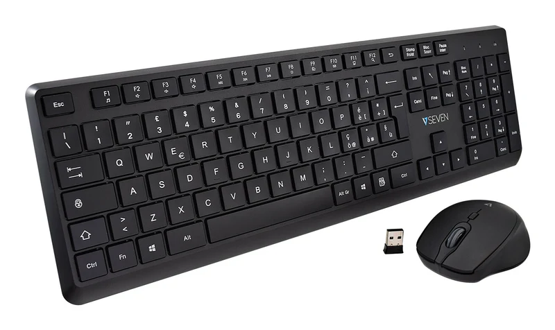 V7 CKW350IT keyboard Mouse included Universal USB QWERTY UK English Black
