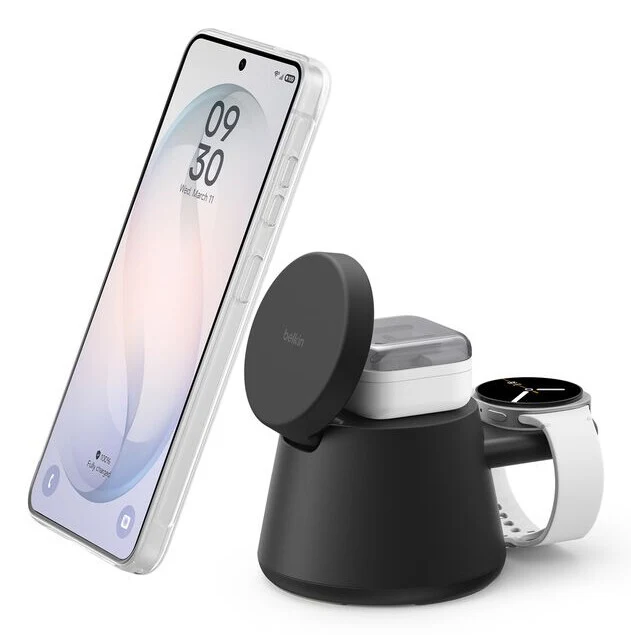 Belkin UltraCharge Smartphone, Smartwatch, Headphones Black USB Wireless charging Fast charging Indoor