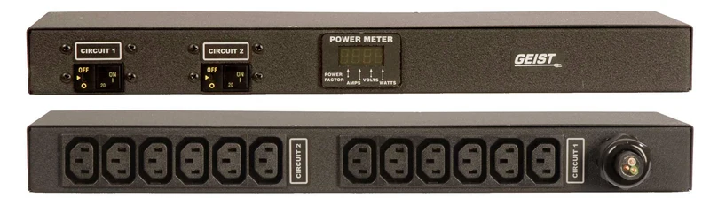 Vertiv Geist Metered power distribution unit (PDU) 12 AC outlet(s) 1U Black