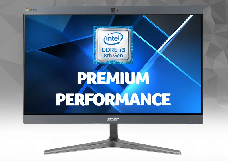 Acer Chromebase CA24I2 Intel® Core™ i3 i3-8130U 60.5 cm (23.8") 1920 x 1080 pixels All-in-One PC 8 GB DDR4-SDRAM 128 GB SSD ChromeOS Wi-Fi 5 (802.11ac) Silver
