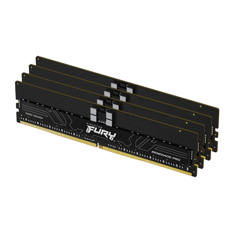 Kingston Technology FURY 64GB 7600MT/s DDR5 ECC Reg CL40 DIMM (Kit of 4) Renegade Pro Black