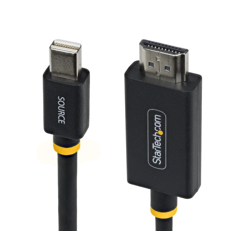 StarTech.com 2m (6ft) Mini DisplayPort to HDMI Adapter Cable, 4K 60Hz with HBR3/HDCP 2.3/DPCP, MDP to HDMI 2.0, Active Video Converter, Mini DisplayPort Desktop to HDMI Monitor