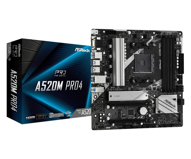 Asrock A520M PRO4 motherboard Socket AM4 micro ATX