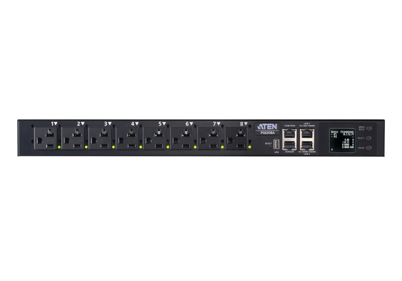 ATEN 32A 8-Outlet 1U Metered & Switched PDU + Free Eco PDU Manager Software