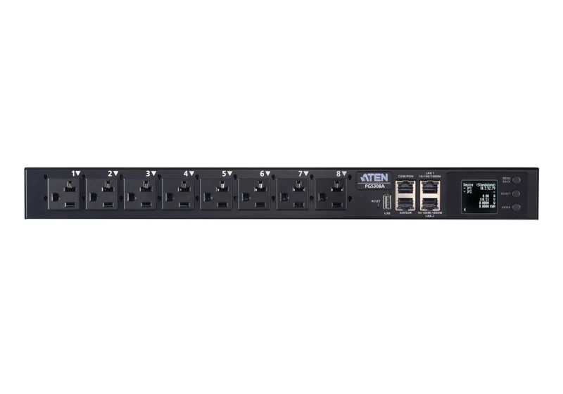 ATEN 32A 8-Outlet 1U Metered PDU + Free Eco PDU Manager Software