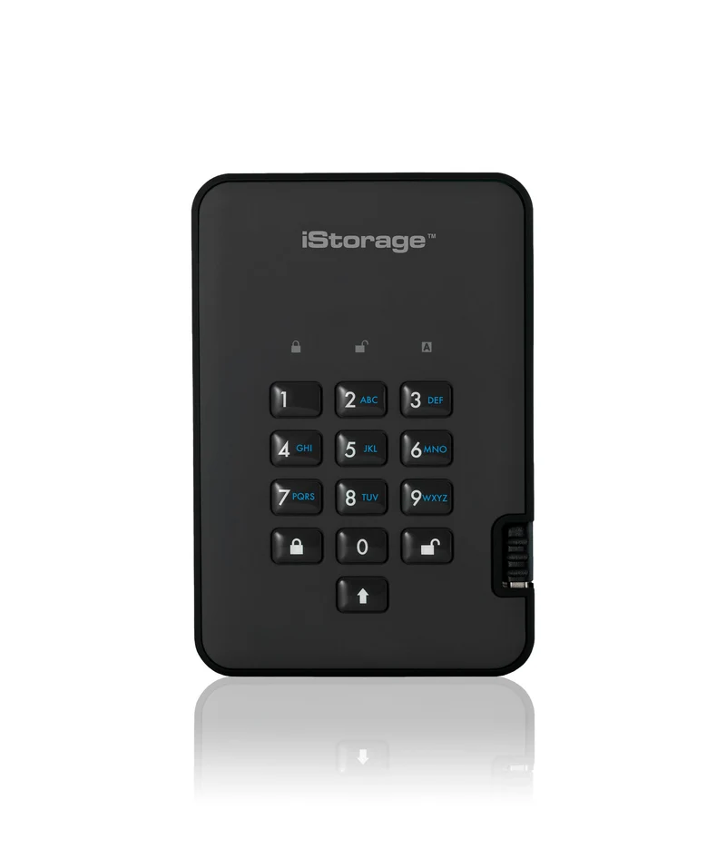 iStorage diskAshur² SSD 4TB Black | Secure Portable Solid State Drive |AES-XTS 256-bit Hardware Encryption | PIN protected | OS & Platform Independent | TAA Compliant |Brute force hack defence | Dust/Water Resistant