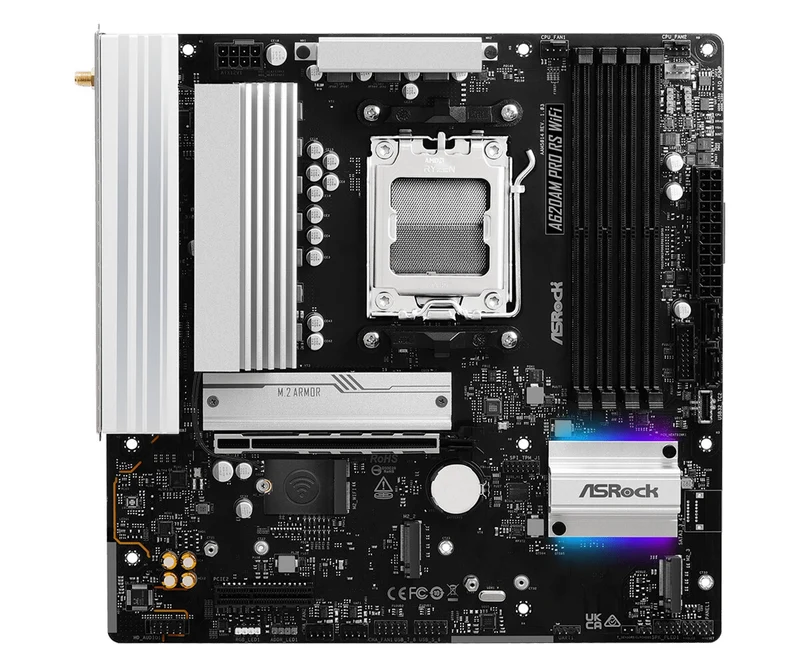 Asrock A620AM Pro RS WiFi AMD A620A Socket AM5 micro ATX