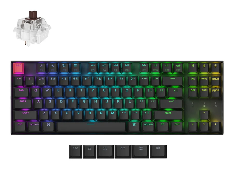 Keychron K8 QMK Version 2 keyboard Universal USB + Bluetooth QWERTY UK English Black