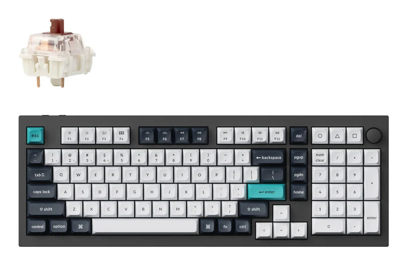Keychron Q5 Max keyboard Universal USB + RF Wireless + Bluetooth QWERTY UK English Black, White