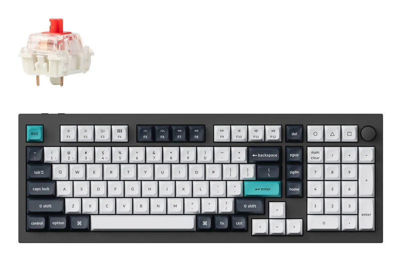 Keychron Q5 Max keyboard Universal USB + RF Wireless + Bluetooth QWERTY UK English Black, White