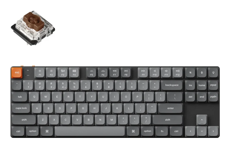Keychron K1 Max keyboard Universal USB + RF Wireless + Bluetooth QWERTY UK English Black