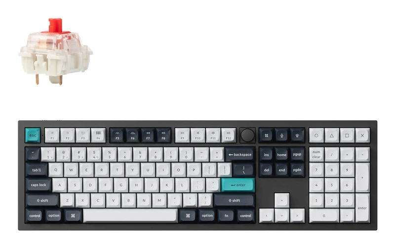 Keychron Q6 Max keyboard Universal USB + RF Wireless + Bluetooth QWERTY UK English Black, White