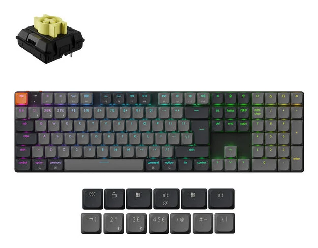 Keychron K5 Version 2 keyboard Universal USB + Bluetooth QZERTY UK English Black