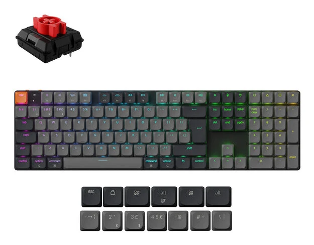 Keychron K5 Version 2 keyboard Universal USB + Bluetooth QZERTY UK English Black
