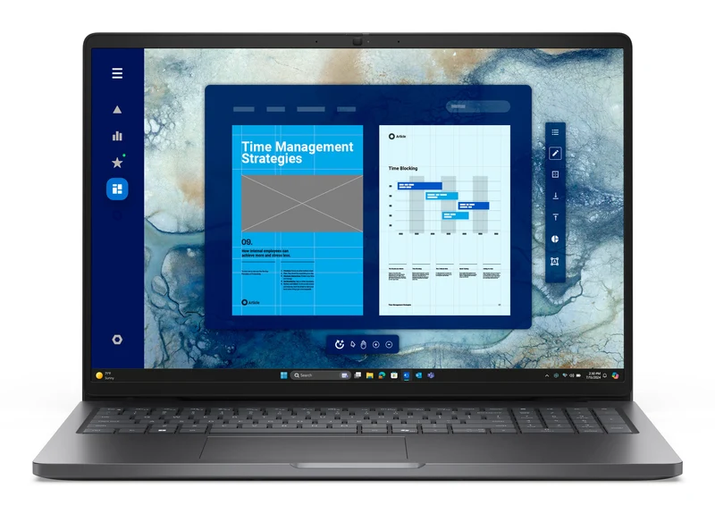 DELL Pro 16 PC16250 Intel Core Ultra 5 225U Laptop 40.6 cm (16") Full HD+ 8 GB DDR5-SDRAM 512 GB SSD Wi-Fi 6E (802.11ax) Windows 11 Pro UK English Black
