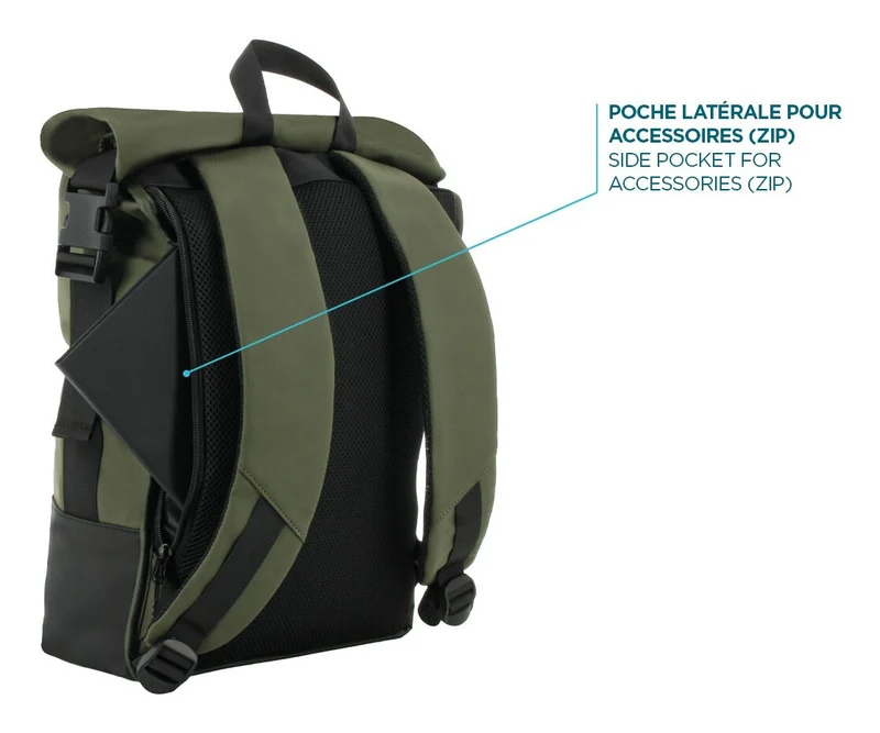 Mobilis 070006 laptop case 40.6 cm (16") Backpack Black, Khaki