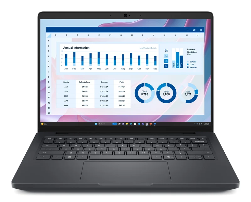 DELL Pro Max 14 MC14255 Copilot+ PC AMD Ryzen AI 7 PRO 350 Mobile workstation 35.6 cm (14") Full HD+ 16 GB LPDDR5x-SDRAM 512 GB SSD Wi-Fi 7 (802.11be) Windows 11 Pro UK English Black