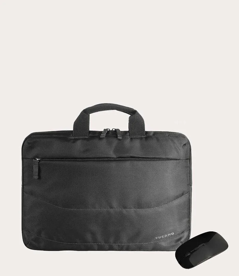 Tucano IDEA Notebook 13"/14" and MacBook Pro 14" Messenger case with mouse included Black