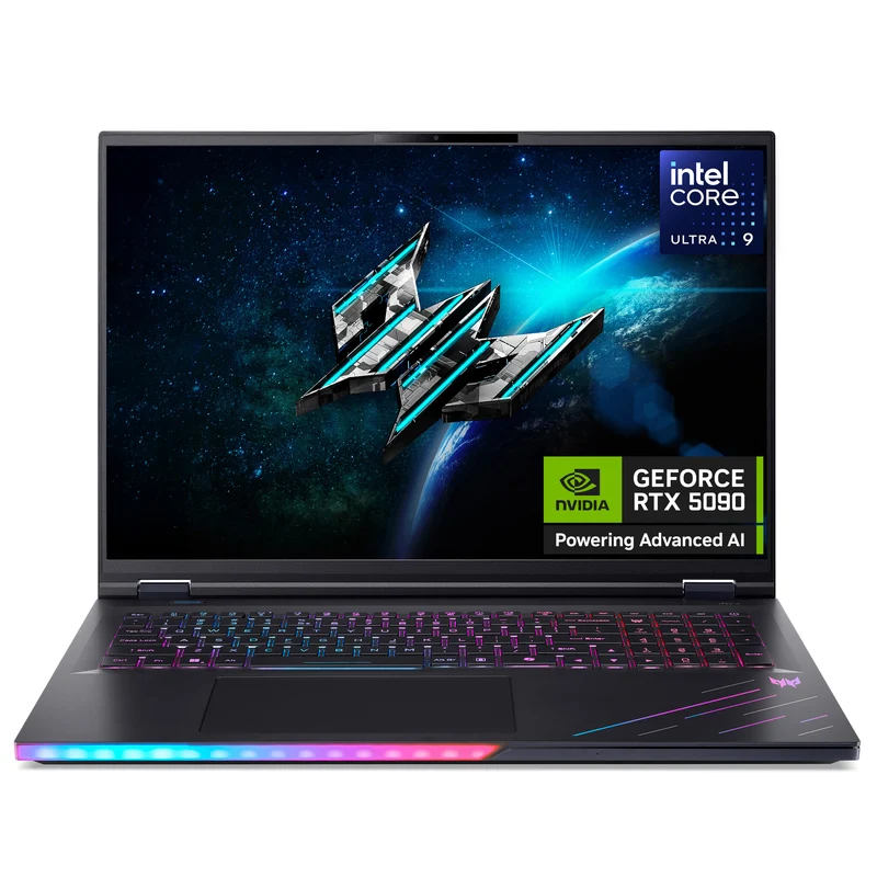 Acer Predator Helios 18 AI (PH18-73) Intel Ultra 9, 192GB, 5TB SSD, RTX5090, 18" WQUXGA, Windows 11 Gaming Notebook