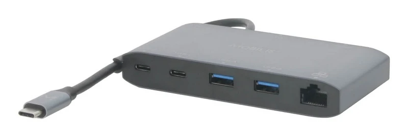Mobilis 020027 laptop dock/port replicator Wired USB 3.2 Gen 1 (3.1 Gen 1) Type-C Grey