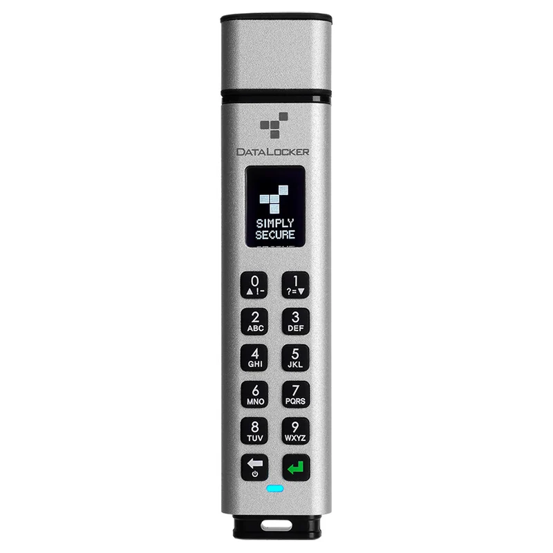 DataLocker Sentry K350 256 GB Encrypted USB Drive, FIPS 140-3 L3, AES 256-bit, MIL-STD-810G, Display with Keypad, USB A Connector compatible with 3.2 Gen 1 & USB 2.0