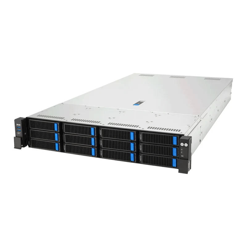 ASUS RS720A-E13-RS12U Socket SP5 Rack (2U) Black, Silver