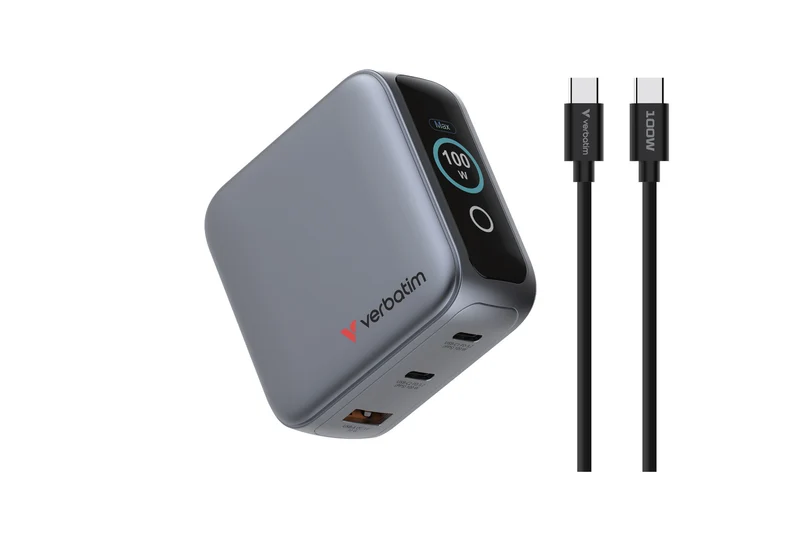 Verbatim Mini GaN Charger 100W with Display