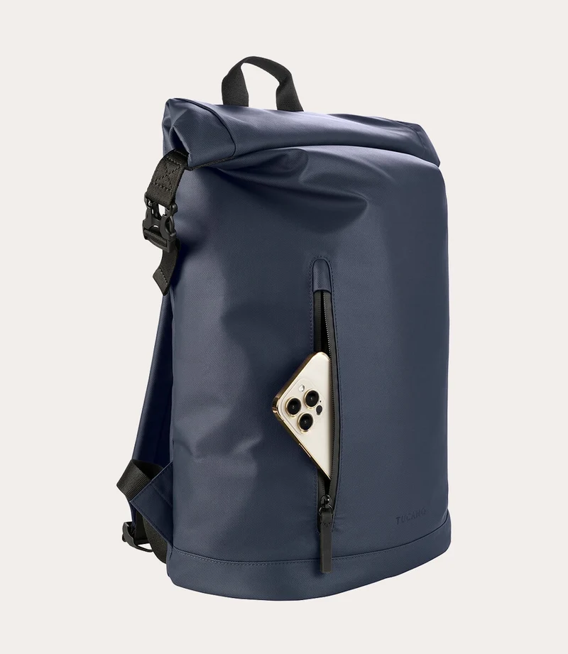 Tucano ROLLO Laptop 15.6", MacBook Pro 16" Backpack case rolltop closure Blue