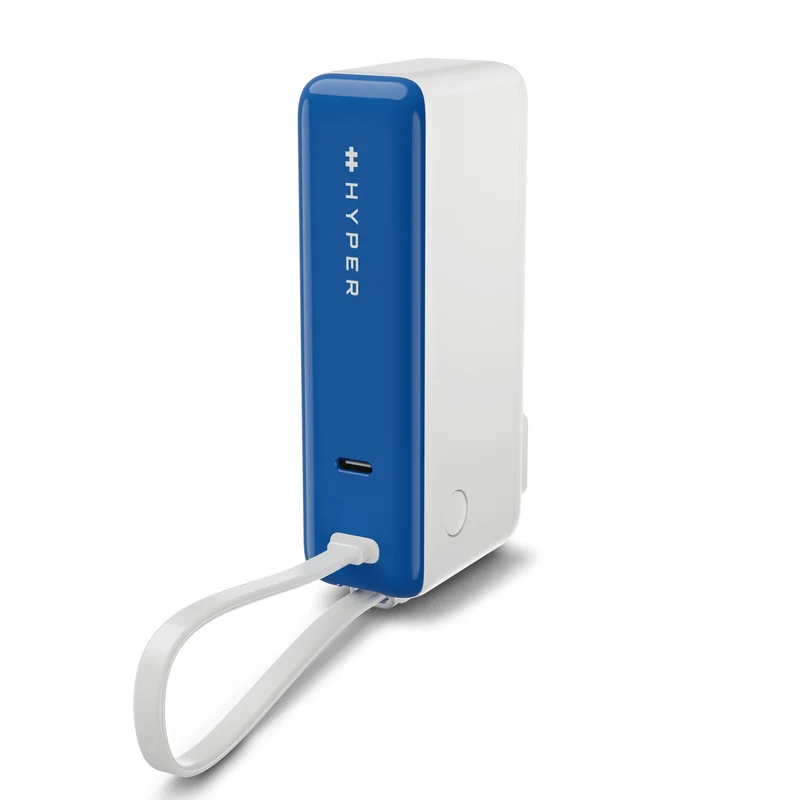 Mini-batterie externe et chargeur secteur HyperJuice® Flex USB-C 35 W - Bleu
