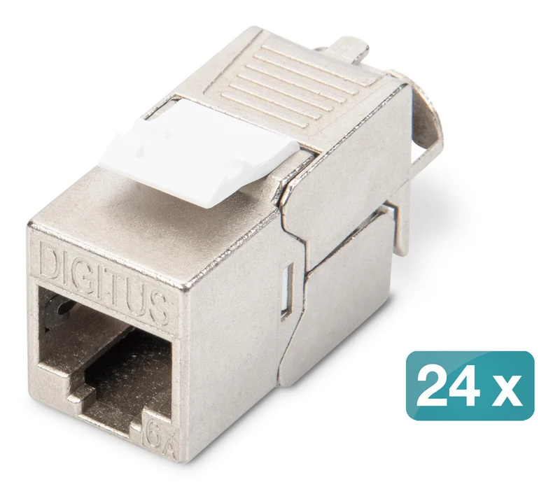 Digitus CAT 6A Keystone module, shielded, tool-free mounting connection