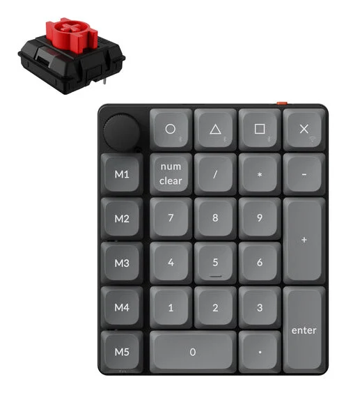 Keychron K0 Max QMK numeric keypad Universal Bluetooth/USB/RF Wireless Black, Grey