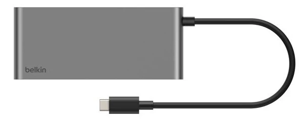 Belkin INC024HQSGY interface hub USB Type-C 10000 Mbit/s Grey